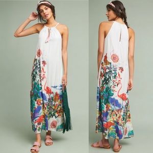 Anthropologie Kellu Printed Halterneck Dress
